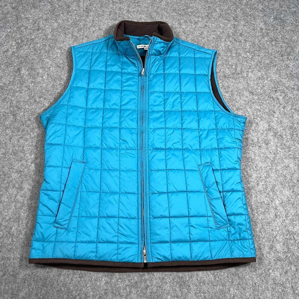 Peter Millar Blue Seneca Lightweight Full Zip Quilted Vest Men's Size Medium